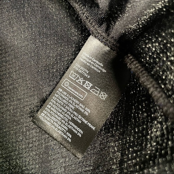 H&M | Blue Metallic Sparkly Short Puff Sleeve Top - Picture 6 of 6